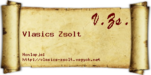 Vlasics Zsolt névjegykártya
